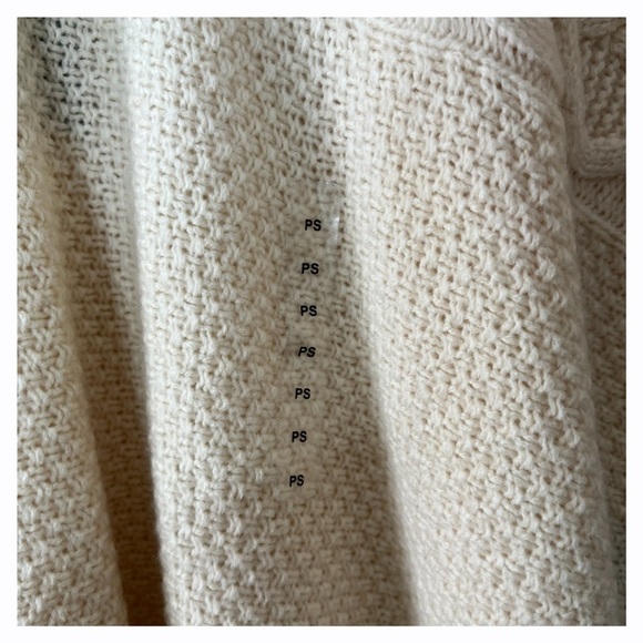 Ralph Lauren Womens Cream Ivory Chunky Cable Knit Sweater Poncho Petite Small - Picture 6 of 9